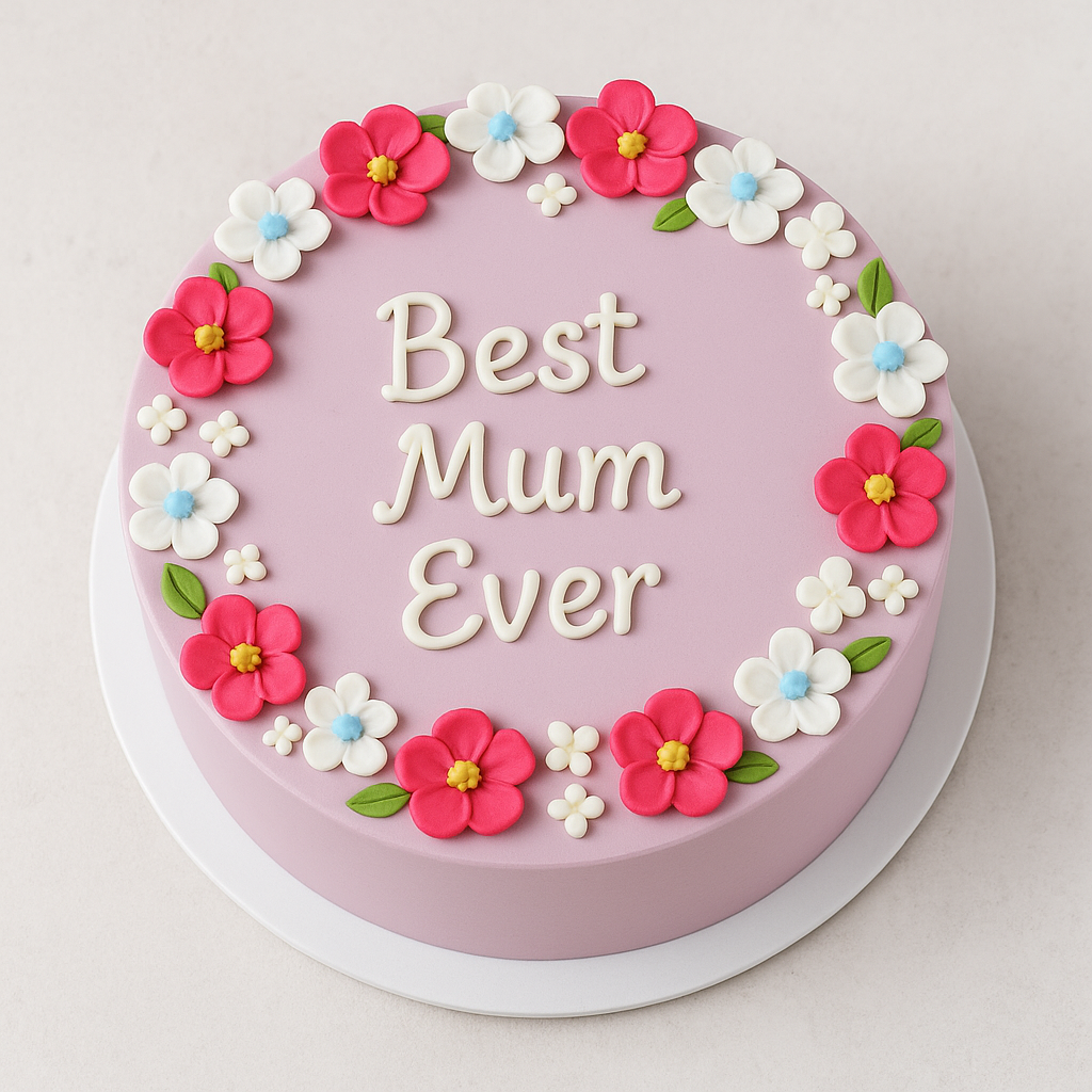 Best Mum Ever Floral Chocolate Cake