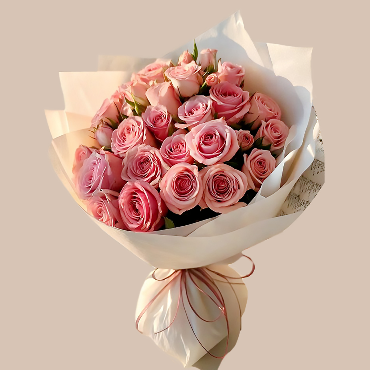 Peach rose bouquet